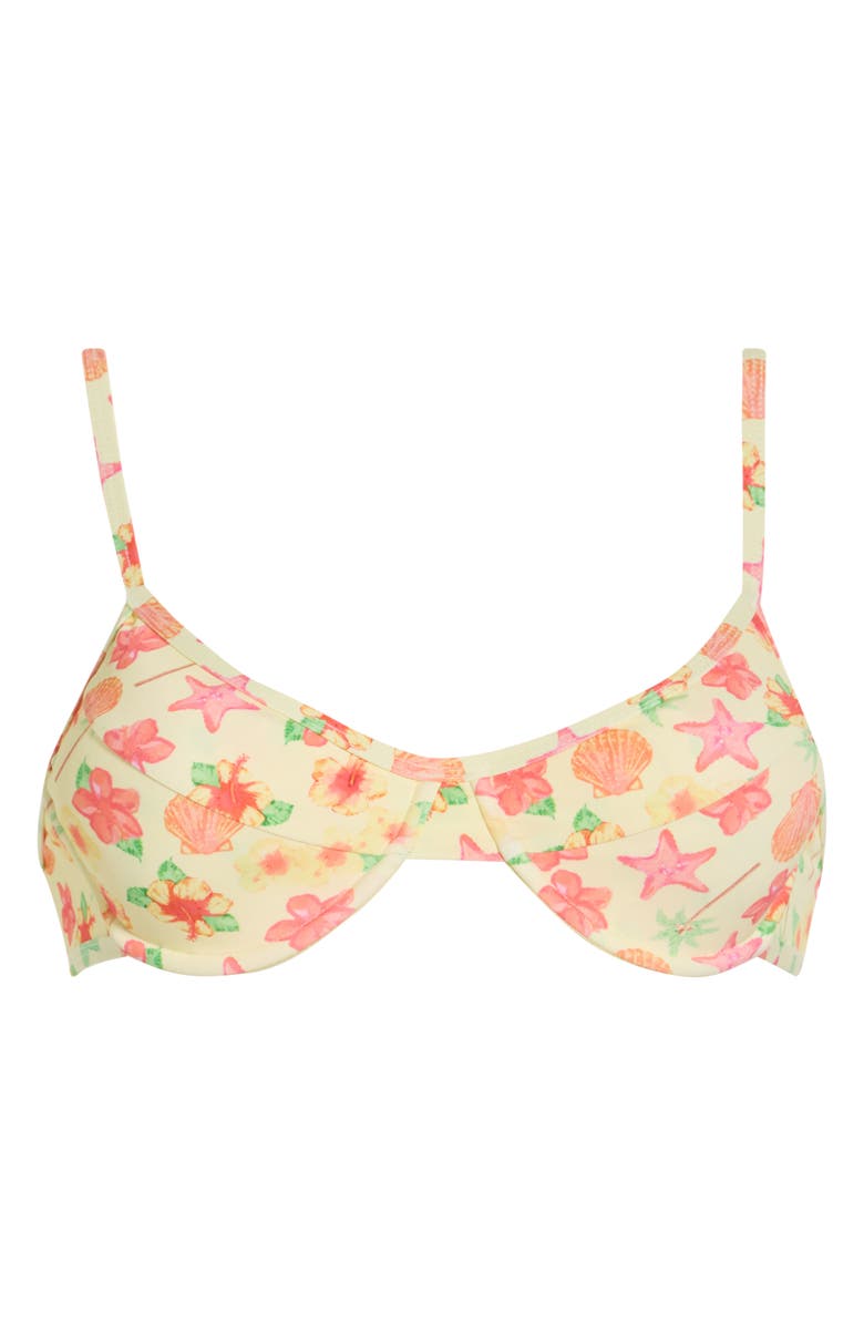 Dippin Daisys West Coast Underwire Bikini Top, Main, color, Sunshine Hibiscus
