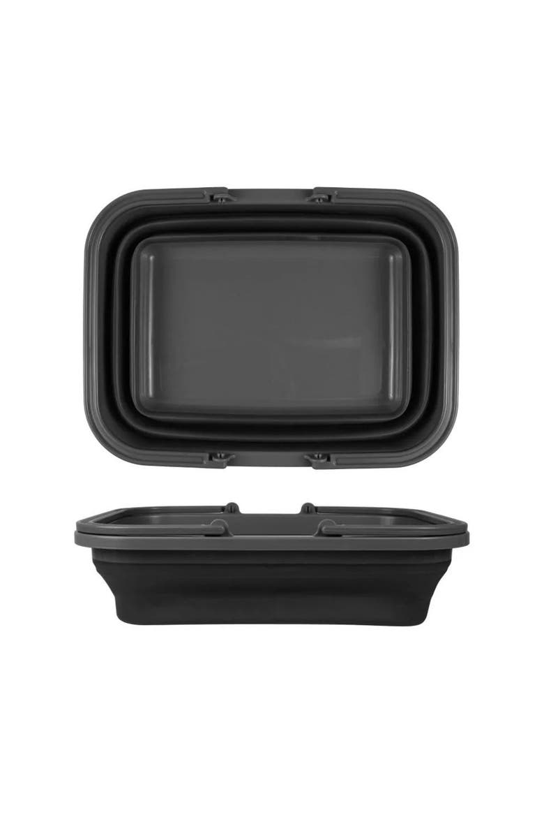 2gal Folding Wash Basin, Alternate, color, Ebony Grey