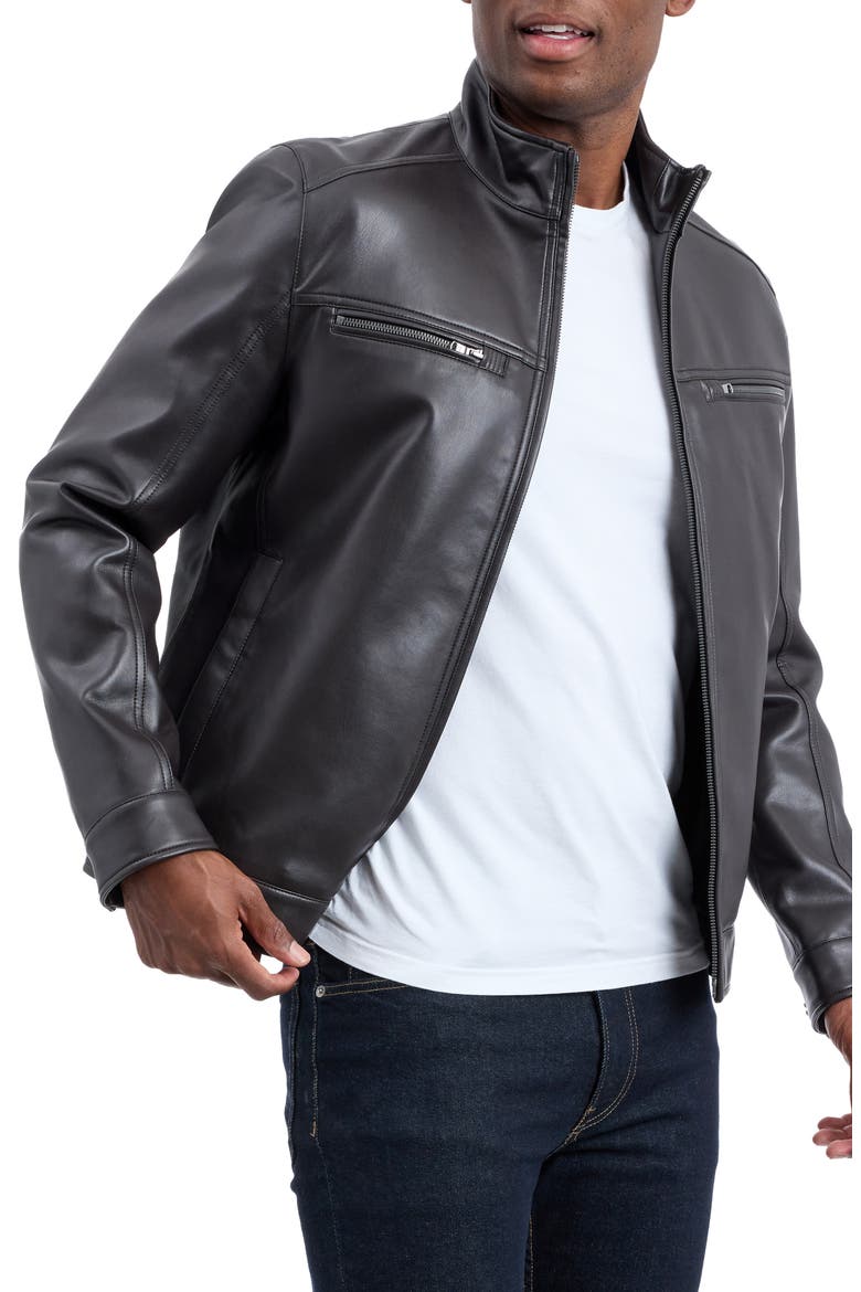 Barmullo Faux Leather Jacket, Alternate, color, ESPRESSO