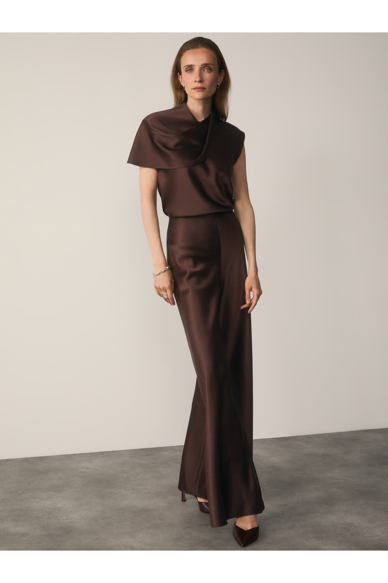 Lucena High Rise Wide Leg Trousers, Alternate, color, Brown
