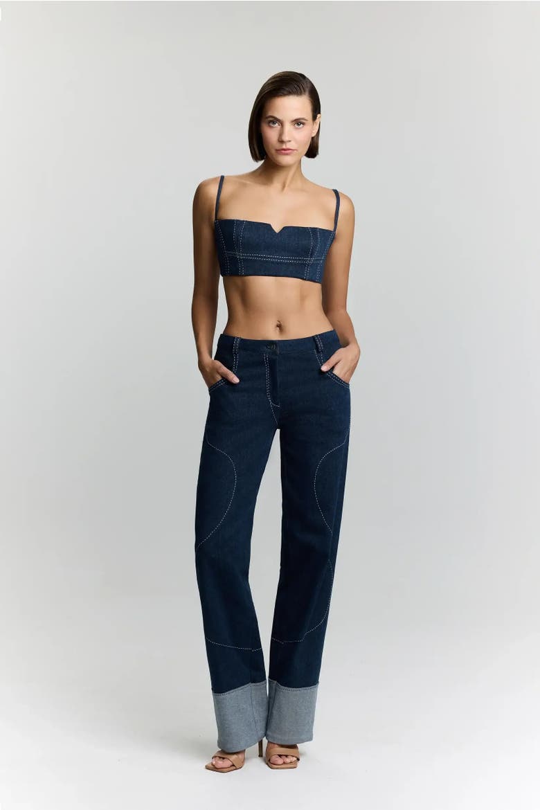 Ron Crop Top, Alternate, color, Deep Blue