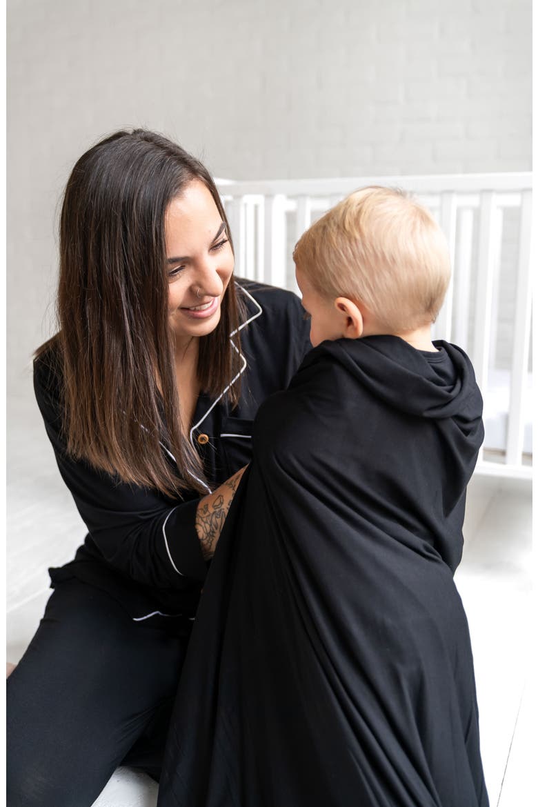 Allie Black Toddler Blanket, Alternate, color, Black