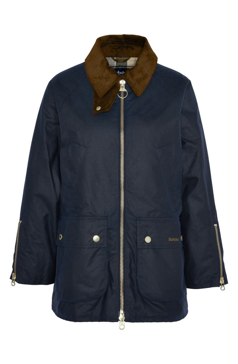 Barbour Esther Water Resistant Waxed Cotton Jacket, Alternate, color,