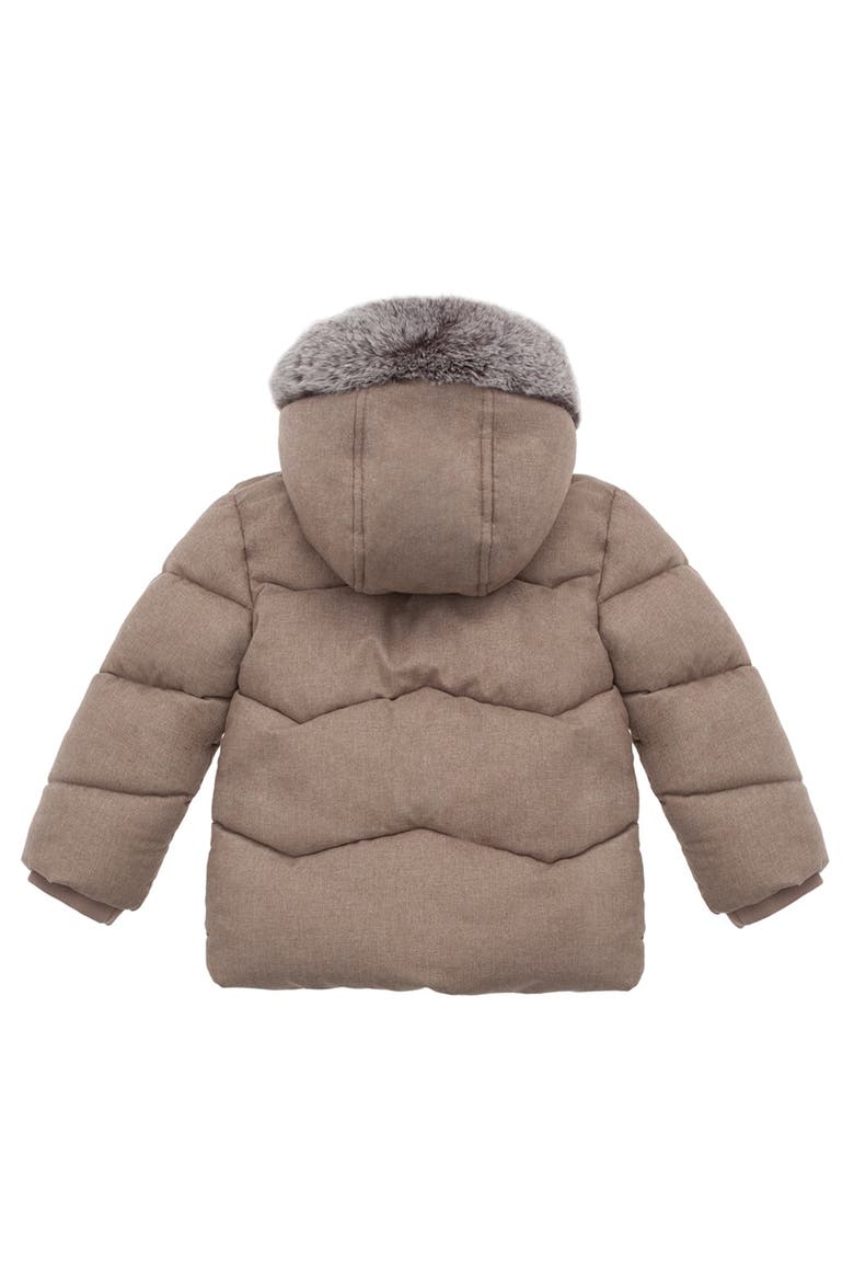 Cozy Fleece Lined Warm Winter Coat with Hood, Alternate, color, Warm Beige