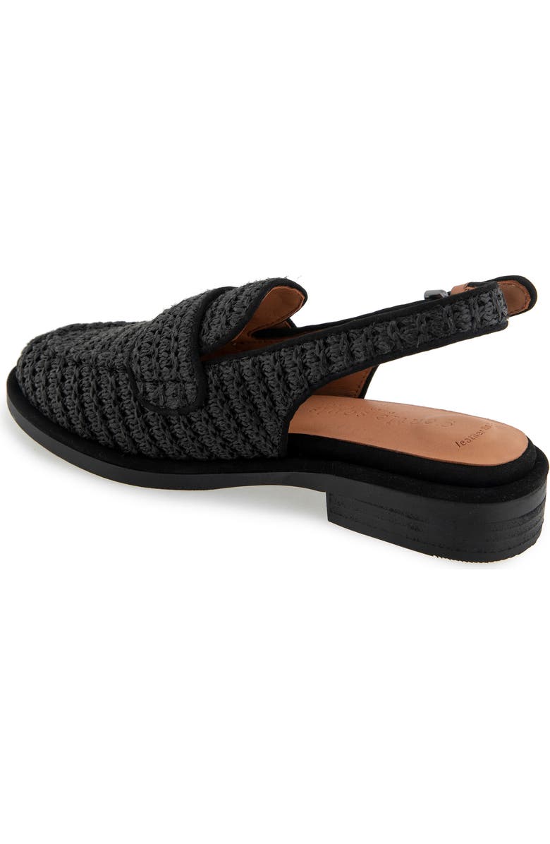 Gentle Souls Caleb Slingback Raffia Loafer Flat, Alternate, color, Black Raffia