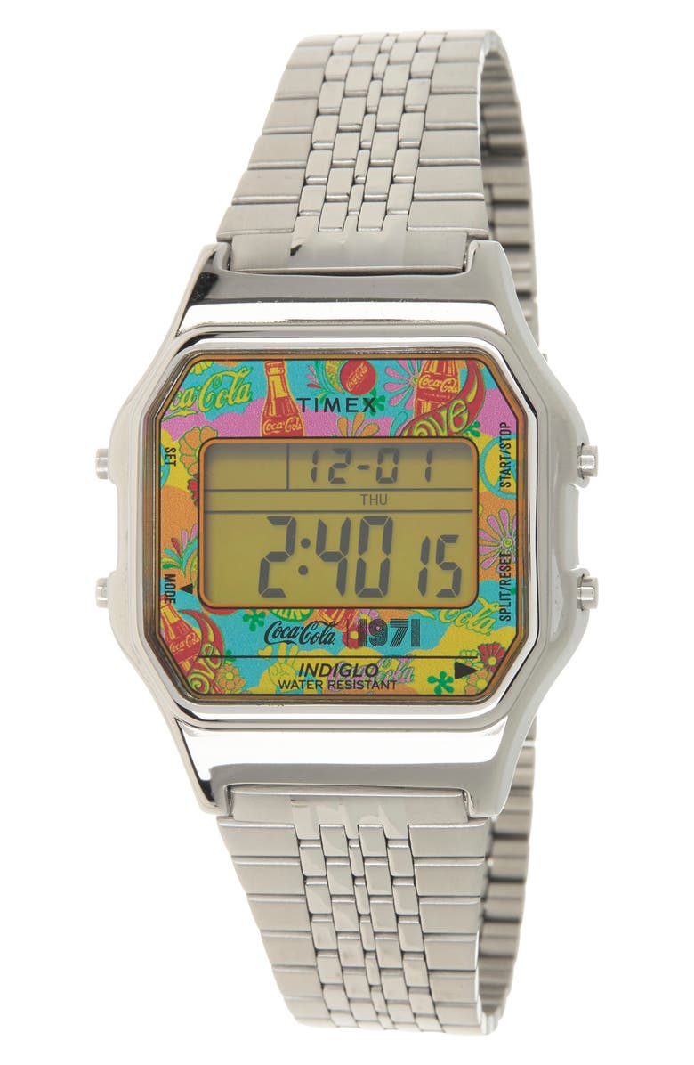Timex<sup>®</sup> Men's T-80 x Coca-Cola Unity Collection Bracelet Watch, 34mm, Main, color,