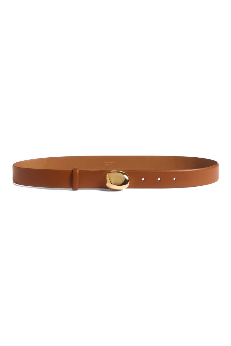 Gleam Leather Belt, Main, color, TAN