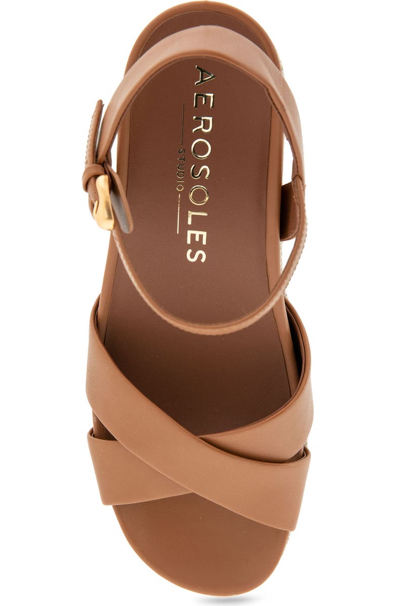 Aerosoles Chabella Platform Sandal, Alternate, color, Tan Leather