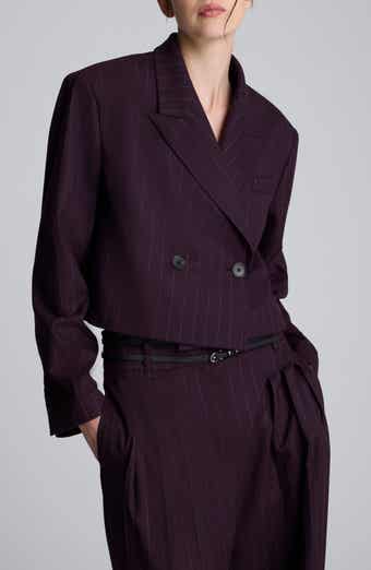 Double Breasted Crop Boyfriend Blazer
