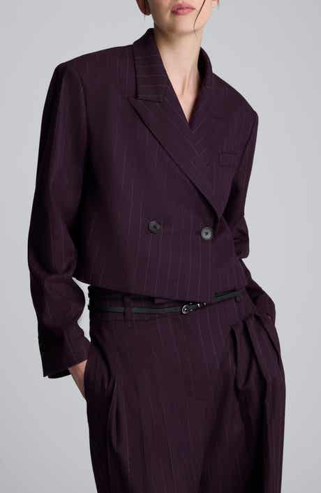 Double Breasted Crop Boyfriend Blazer
