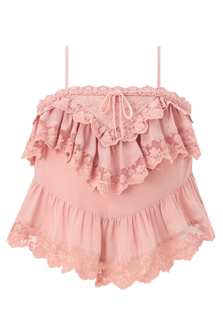 Zelina Frill Top, Main, color, Pink