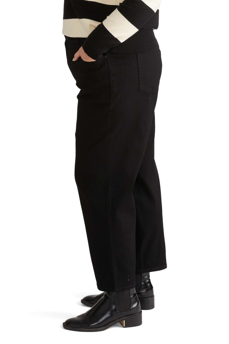 Donna Curve High Waist Straight Leg Jeans, Alternate, color, JET BLACK