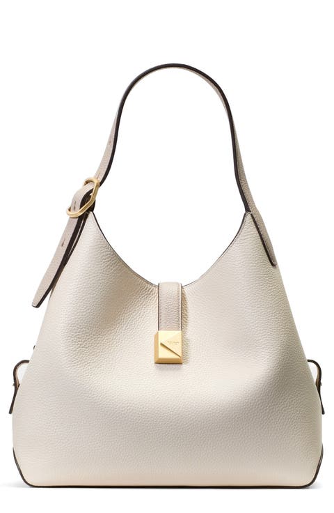 deco pebbled leather shoulder bag