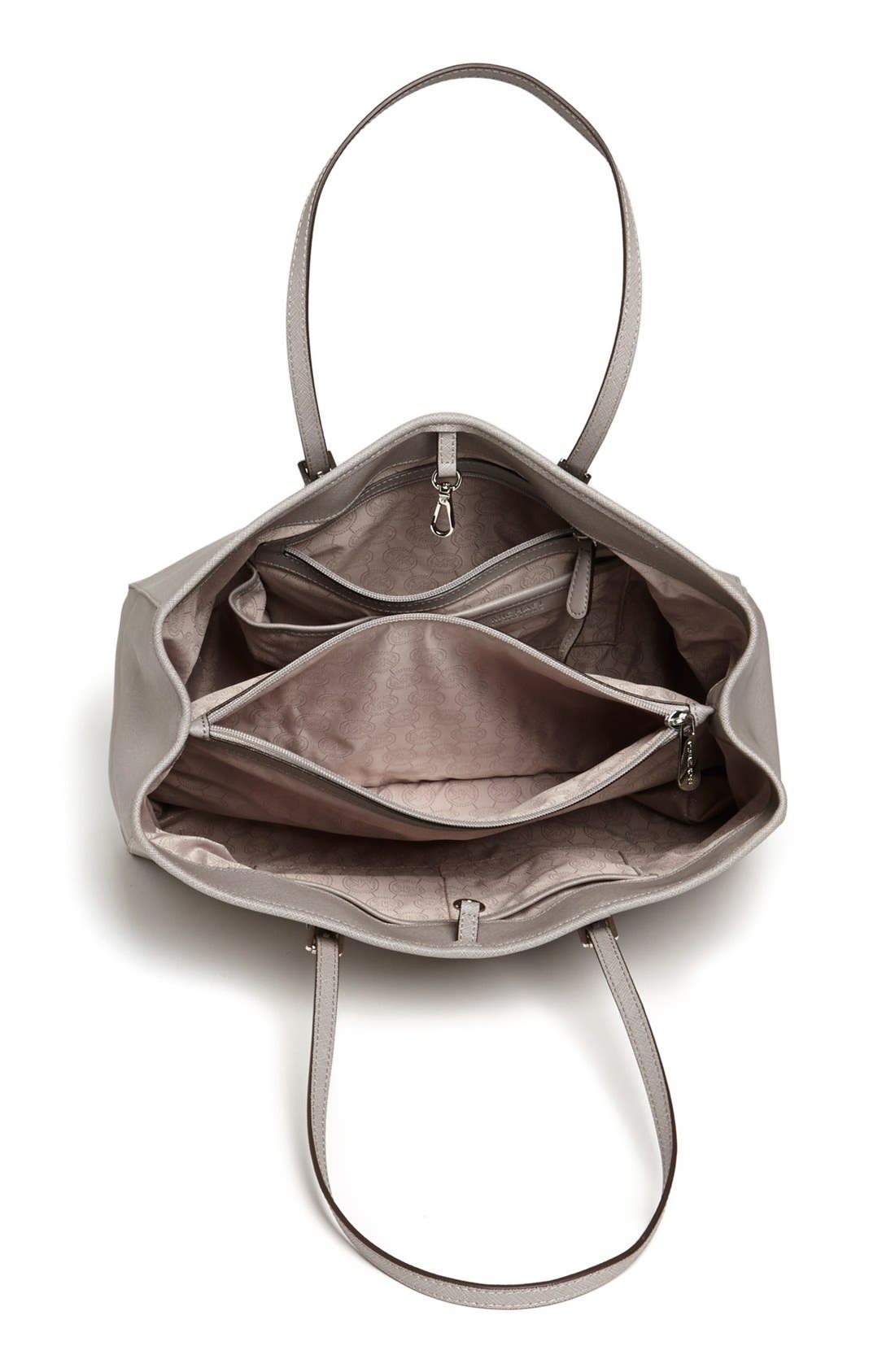 'Jet Set - Large' Saffiano Leather Tote, Alternate, color, PEARL GREY