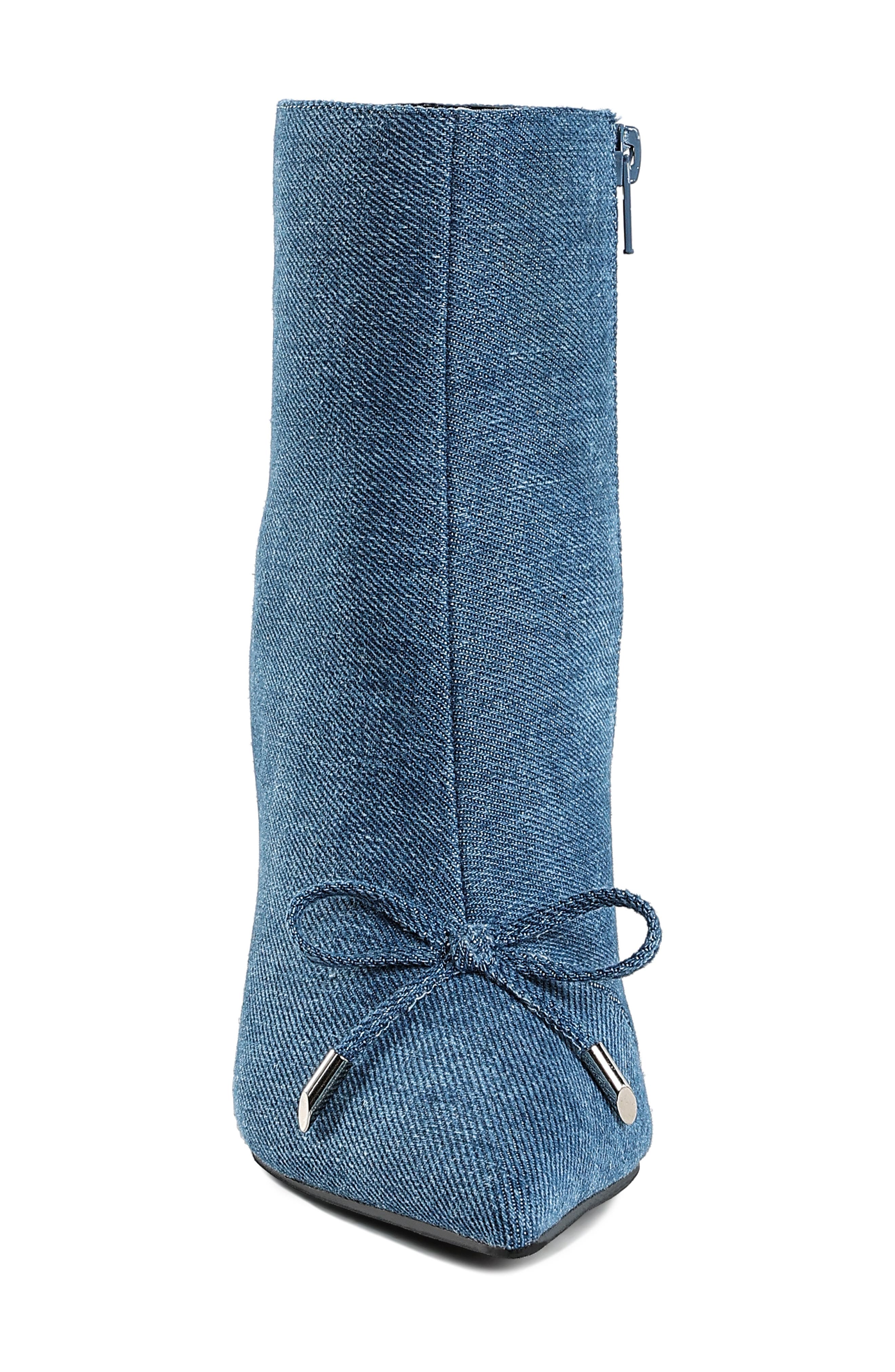 Rag & Co Milda Denim Pointed Toe Bootie, Alternate, color, Denim