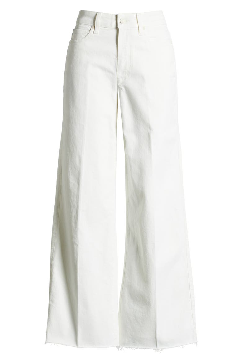 Anessa High Waist Raw Hem Wide Leg Jeans, Alternate, color, TONALECRU