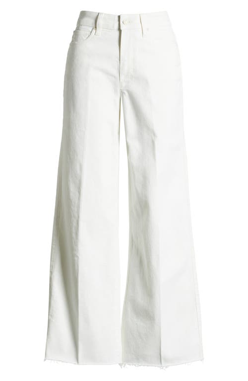 PAIGE PAIGE ANESSA HIGH WAIST RAW HEM WIDE LEG JEANS 