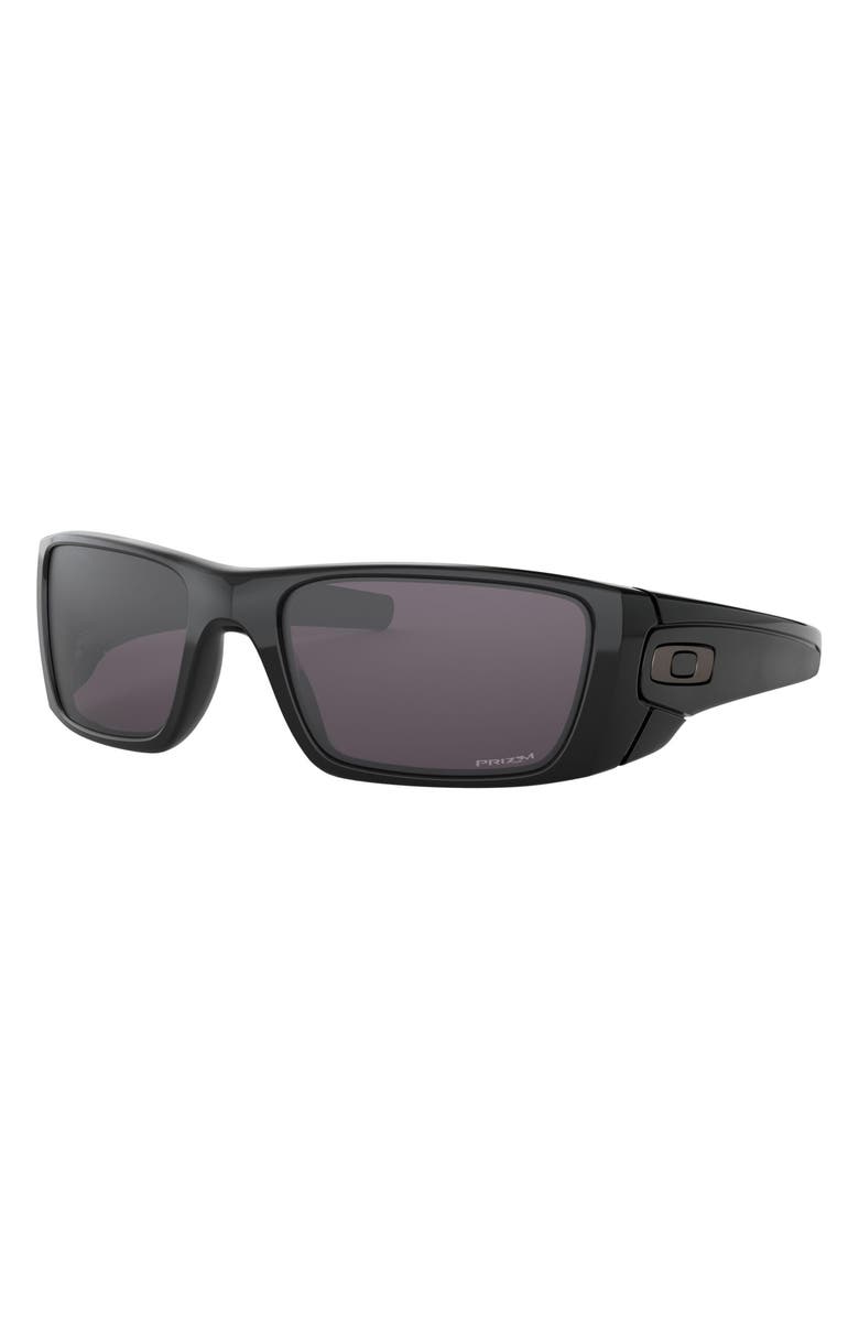 Oakley Fuel Cell 60mm Prizm<sup>™</sup> Rectangular Wrap Sunglasses, Alternate, color, Black