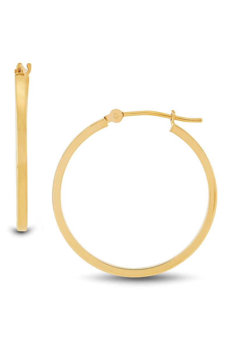 Frankie & Zoe Tube Hoop Earrings, Alternate, color, Yellow Gold