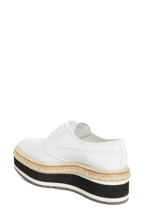 Prada Scarpe Stringate In Pelle Bianca Donna In Bianco