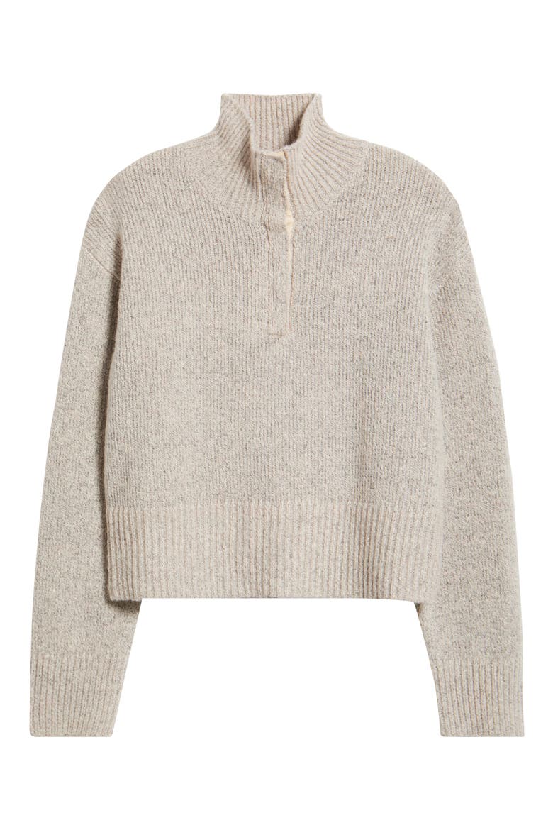 Snap Front Henley Sweater, Alternate, color, OAT