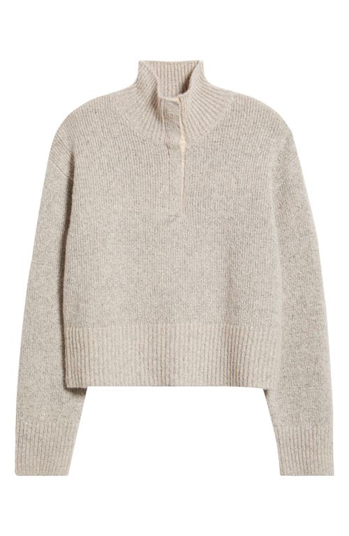 525 Snap Front Henley Sweater In Gray