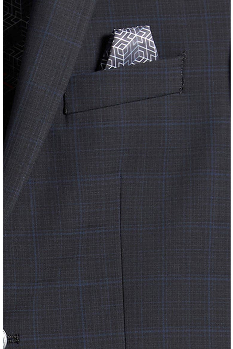 Kids' CheckTwo-Piece Suit, Alternate, color, DARKBLUE/ BERRY