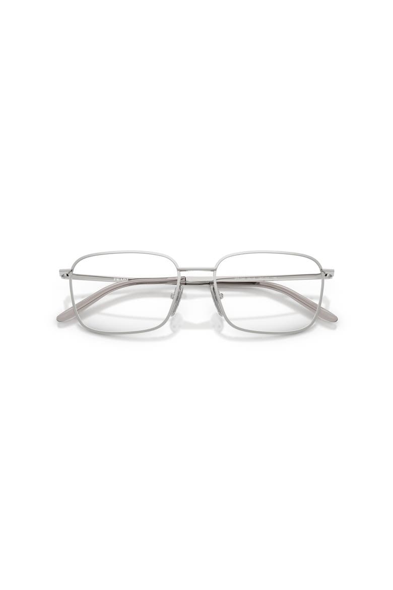 55mm Rectangle optical glasses, Alternate, color, Silver