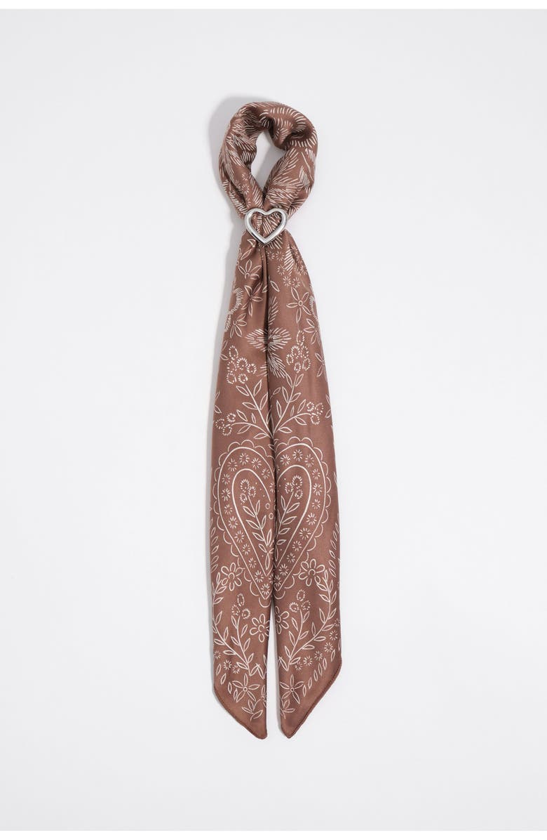 Bimba y Lola Brushstrokes Scarf, Main, color, Brown