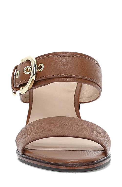 Frye Stella Leather Buckle Dual-band Sandals In Dark Latte