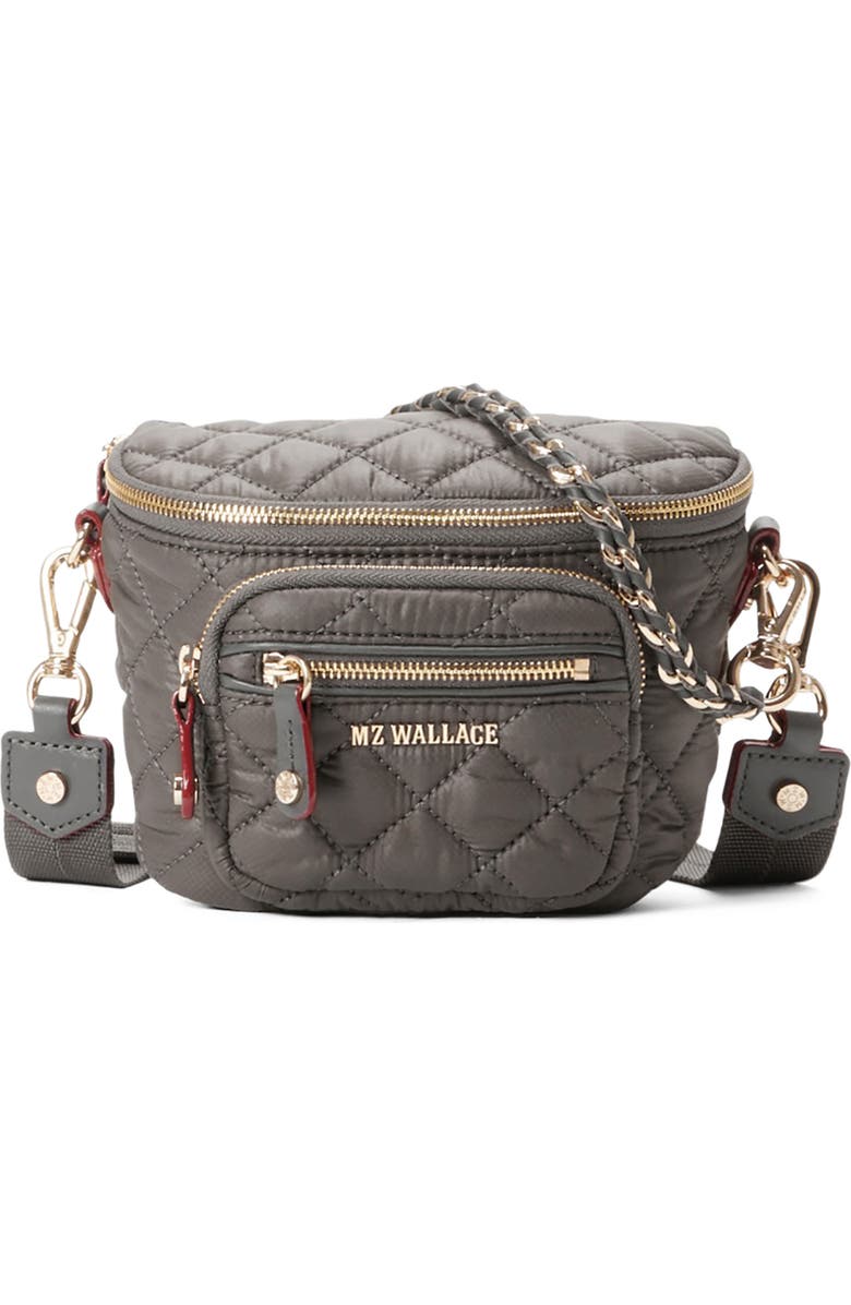 MZ Wallace Micro Crosby Diamond Quilted Nylon Sling Bag, Main, color,