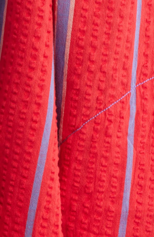 Free People Bop Around Romper In Seaside Stripe Red Combo In Red