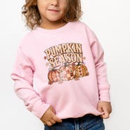 The Juniper Shop Pumpkin Season Pattern Stars Toddler Graphic Sweatshirt