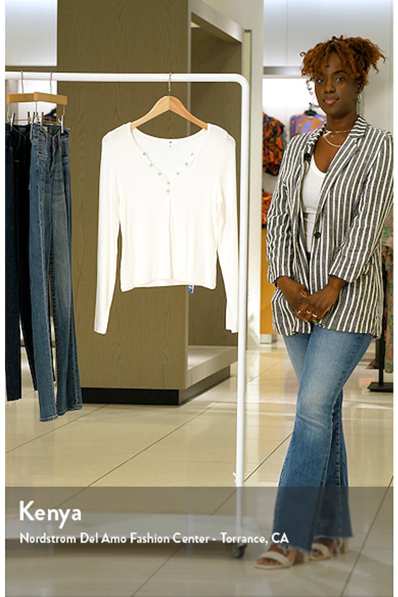 Women's Long Sleeve Rib Henley video