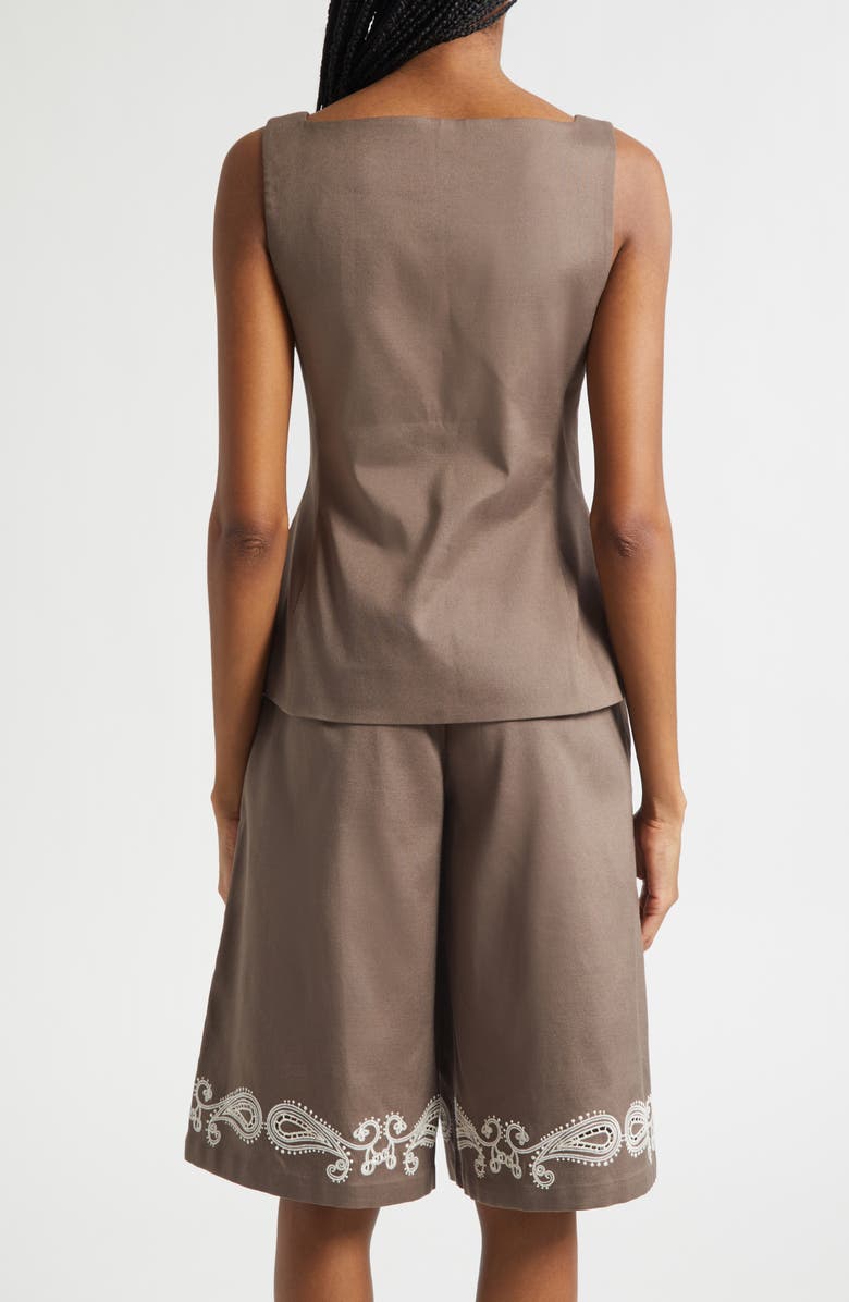 Stine Goya Embroidered Detail Canvas Vest, Alternate, color, Cherries On A Paisley