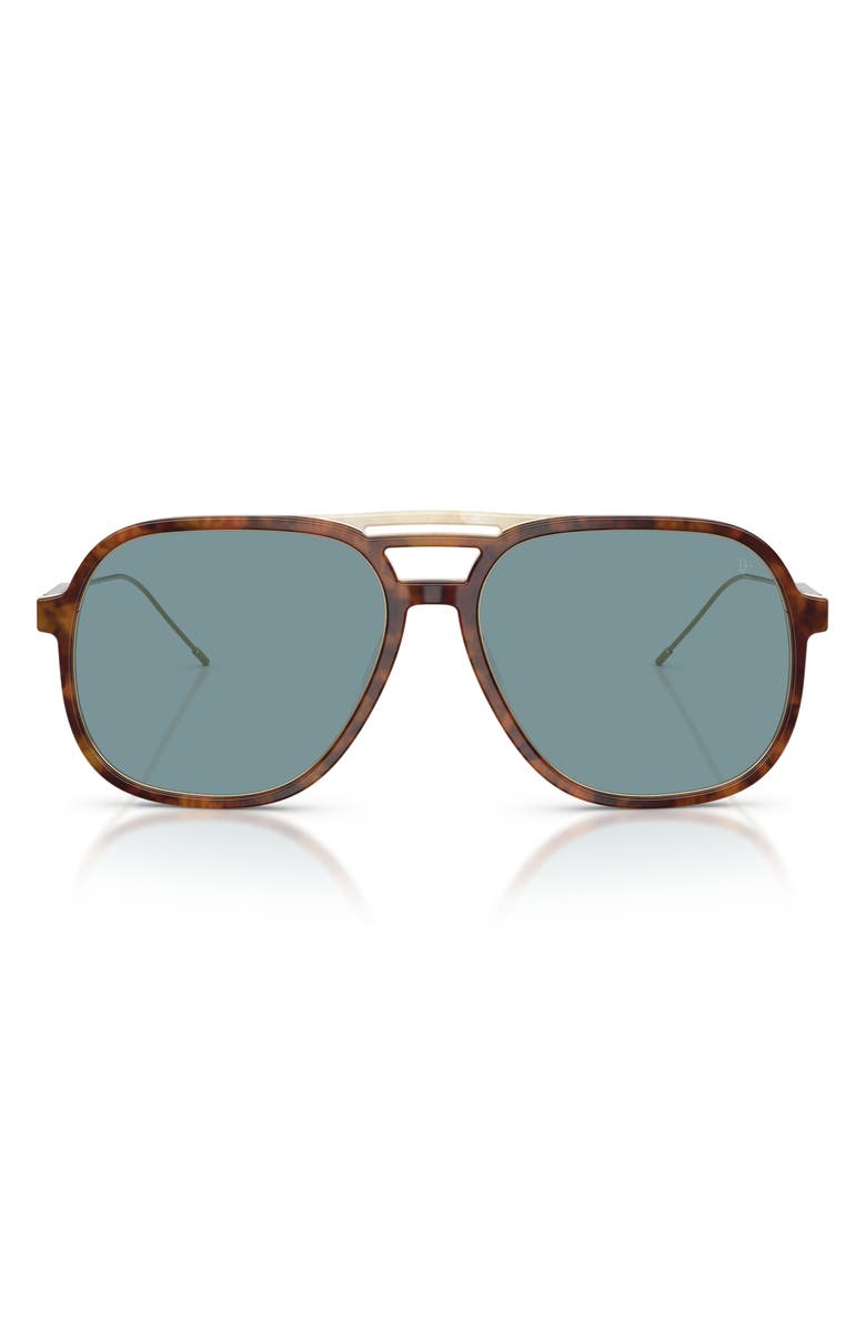Brunello Cucinelli 57mm Pillow Sunglasses, Main, color, Havana / Night