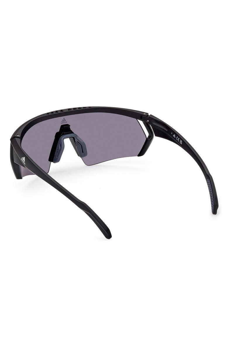 adidas 00mm Shield Sunglasses, Alternate, color, Matte Black / Brown Mirror