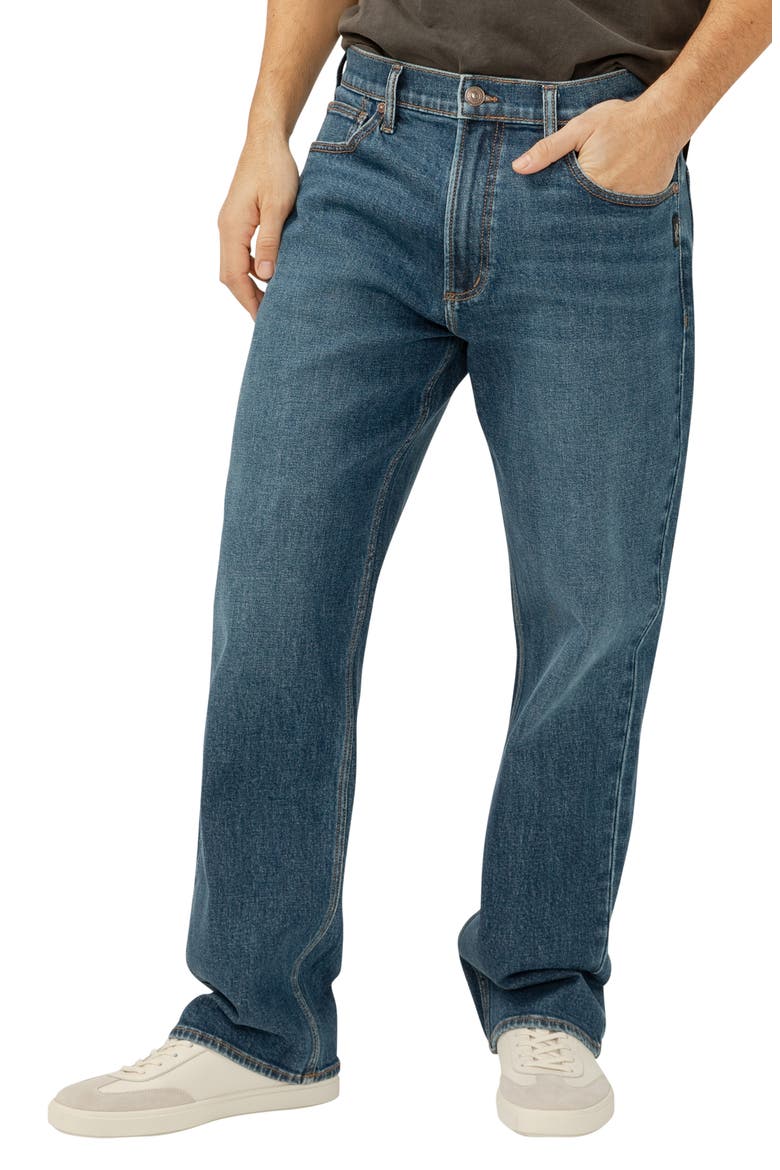 Relaxed Straight Leg Jeans, Alternate, color, ROCKY