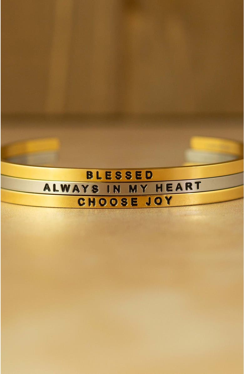 Mantra Always In My Heart bracelet, Alternate, color, Yellow Gold