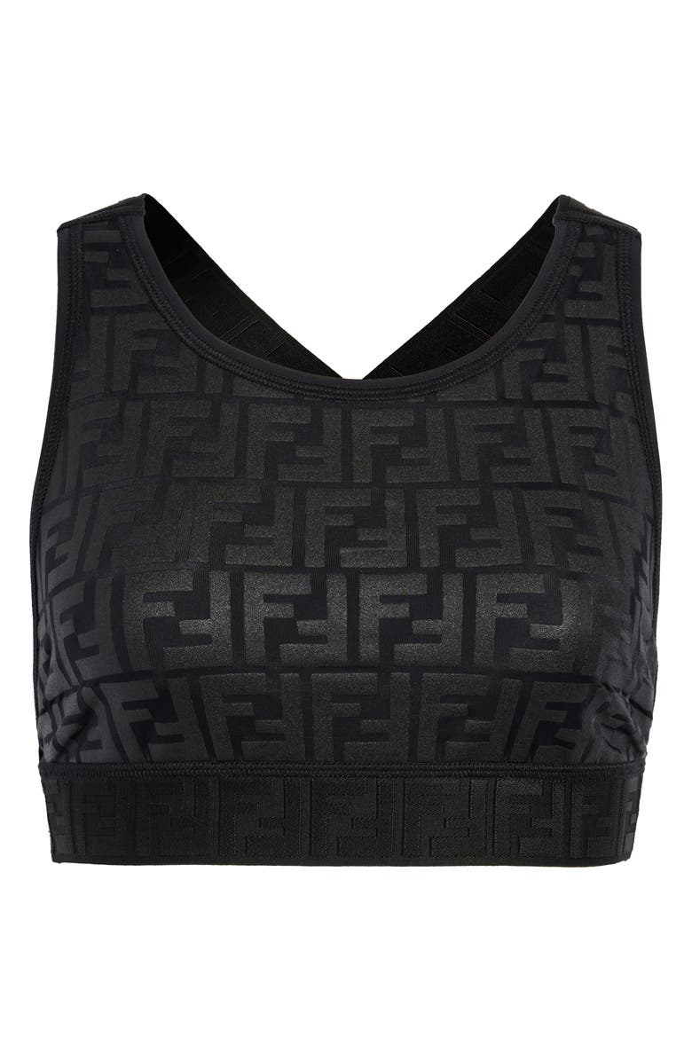Fendi rama FF Logo Crop Top, Main, color, 
