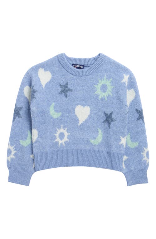 Freshman Kids' Celestial Crewneck Sweater In Blue