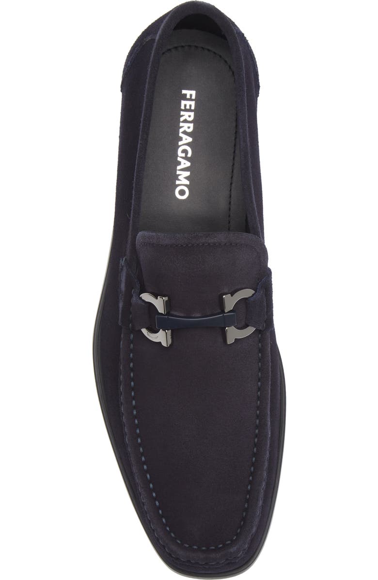 FERRAGAMO Grandioso Double Gancio Bit Loafer, Alternate, color, Navy Nero