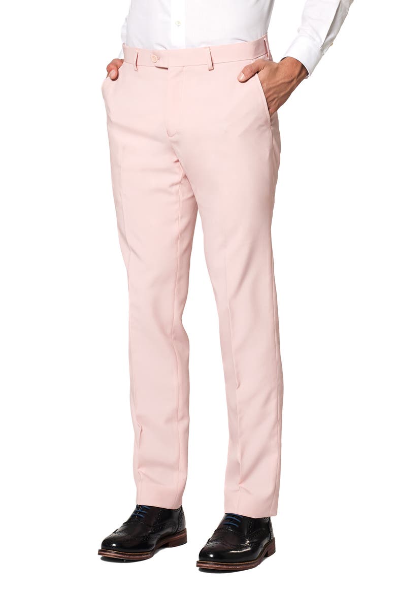 Pink Blush Slim Fit Two-Piece Suit & Tie Set, Alternate, color, PINK