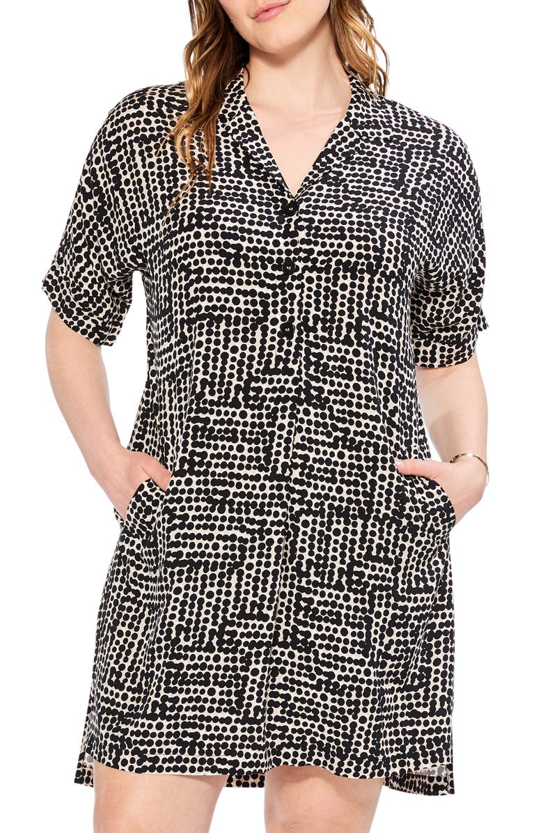 NIC+ZOE Daydream Dot Shirtdress, Main, color,