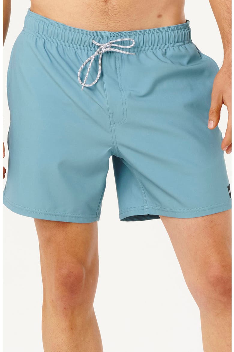 Offset Daily 16 Volley Swim Trunks, Main, color, BLUE LAGOON