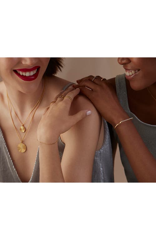 Monica Vinader Signature Skinny Bangle In Gold