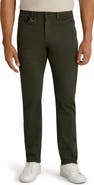 KARL LAGERFELD PARIS Stretch Linen Cotton Slim Fit Five-Pocket Pants