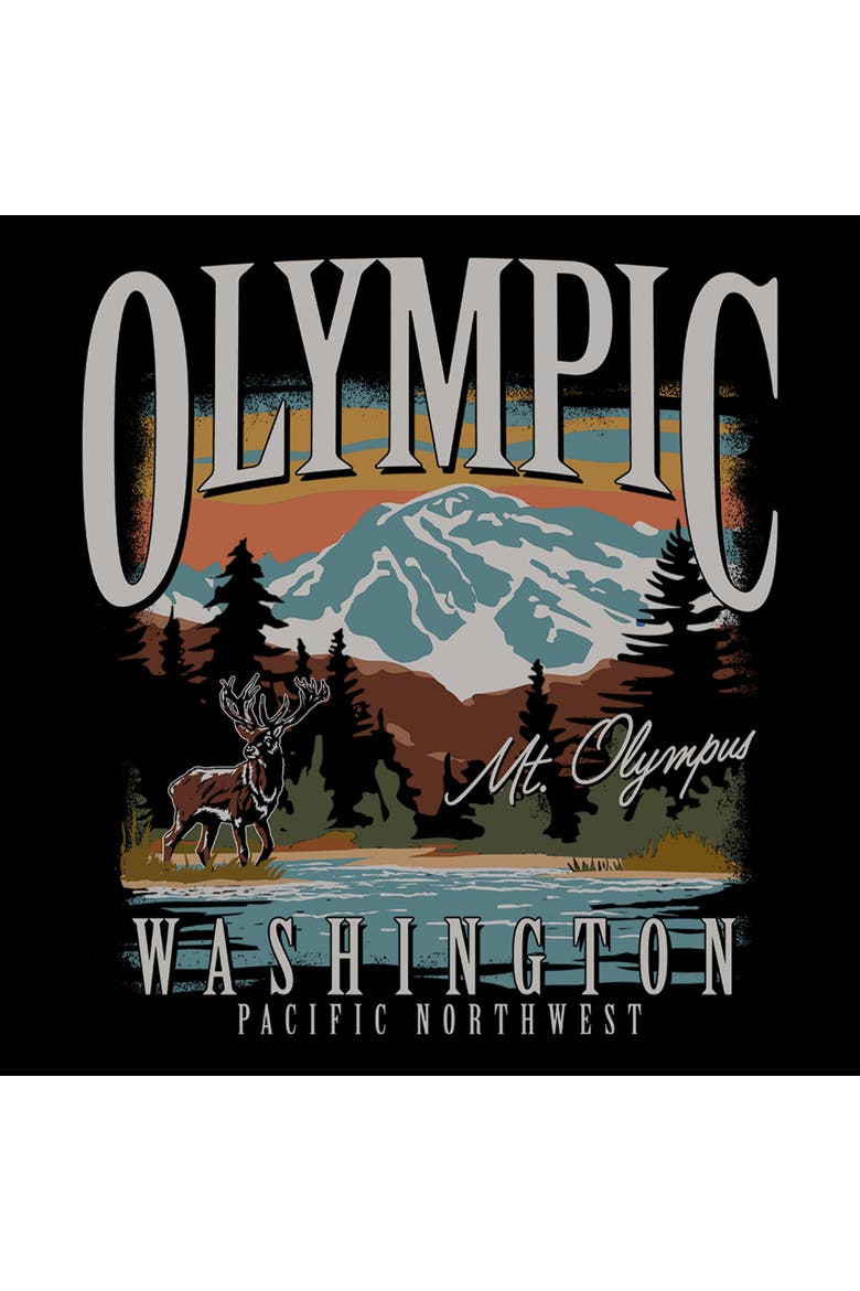 Men's Lost Gods Olympic Deer  Graphic T-Shirt, Alternate, color, Black