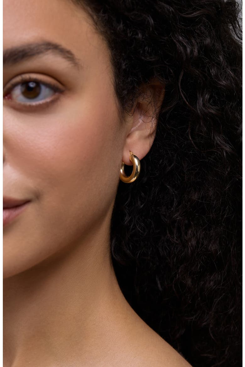 14K Gold Chunky Hoop Earrings (Online Trunk Show), Alternate, color, 14KY