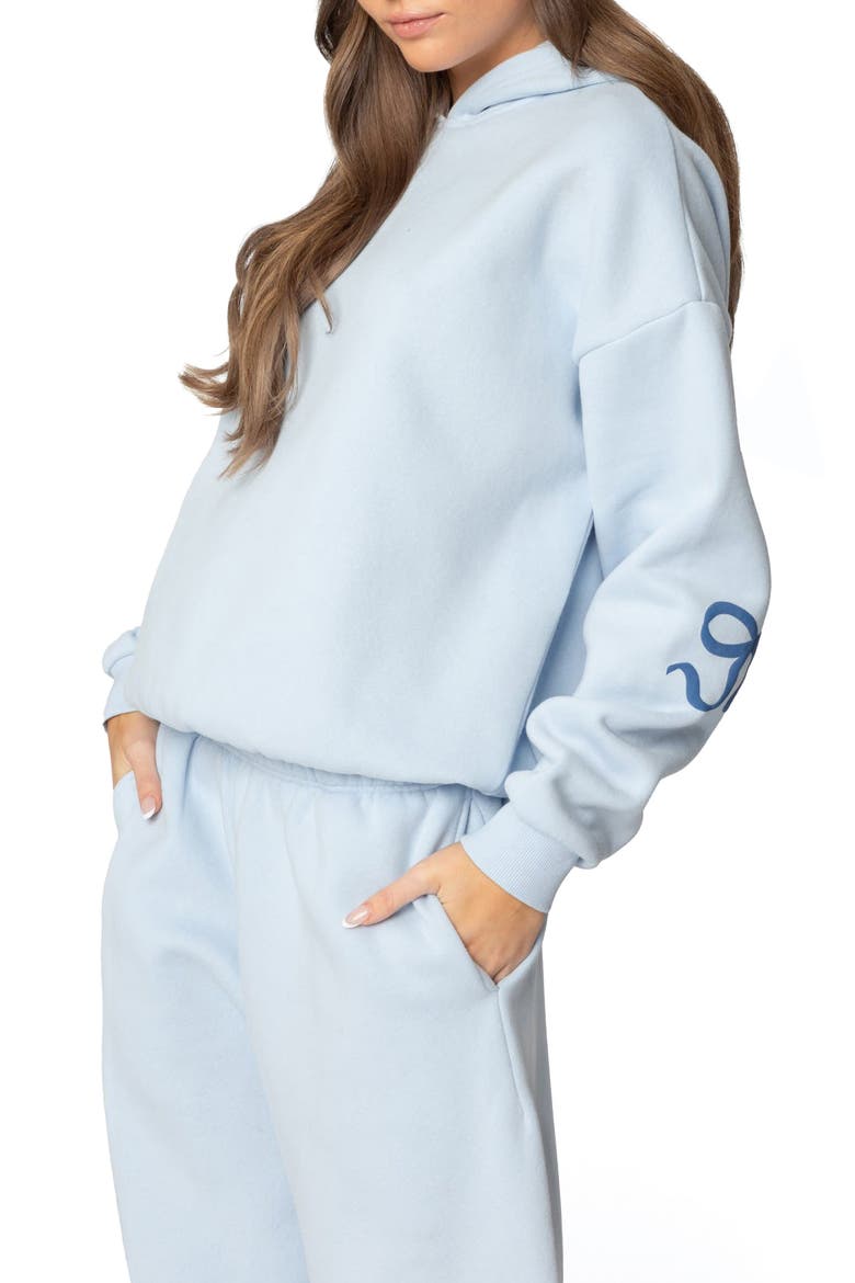 Bonney Bow Oversize Hoodie, Alternate, color, BLUE